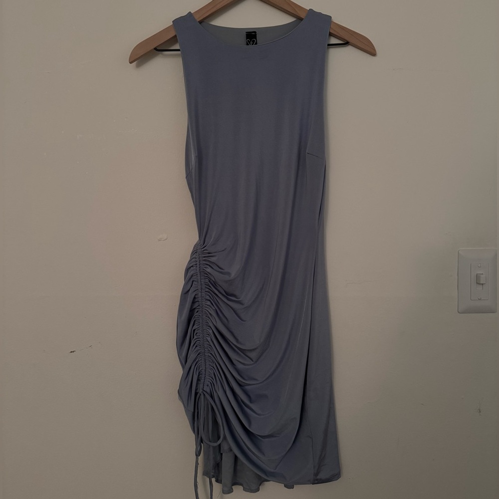 Elegant Sleeveless Blue Dress